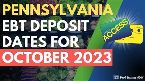 In Pennsylvania, SNAP benefits (commonly known as food stamps) are issued to recipients during the first 10 business days of the month. . Food stamps deposit date 2023 pa